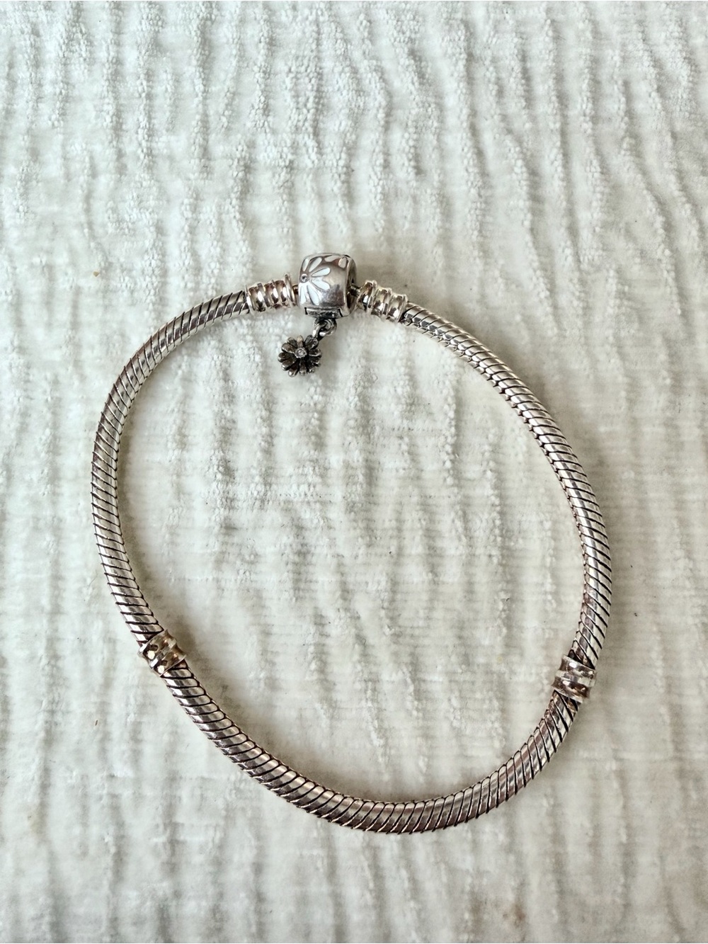 Pandora Moments Daisy Snake Chain Bracelet size 18cm s925